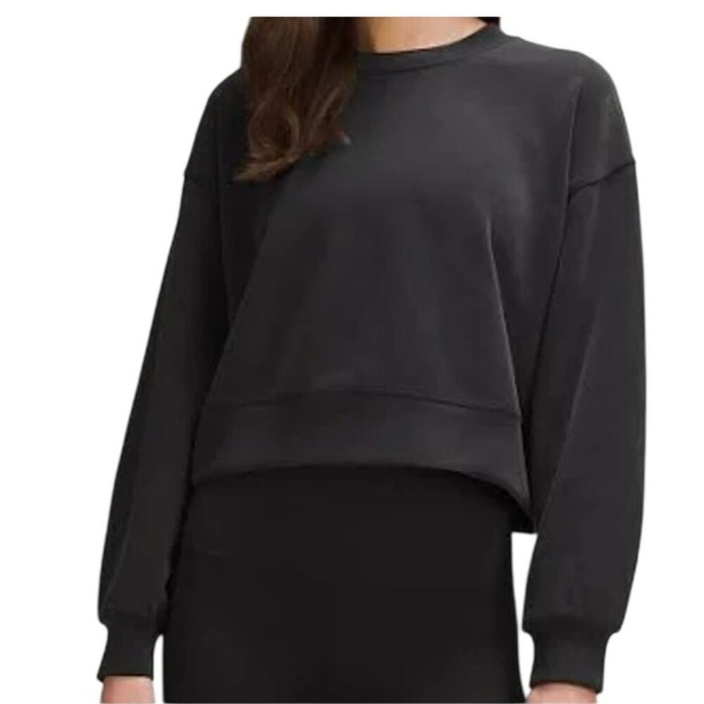 Lululemon Softstreme Perfectly Oversized Cropped Crew Clean Girl Athleisure Luxe